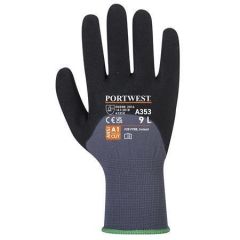 Ochranné rukavice DermiFlex Ultra Plus, šedo-černá, nylon, nitrilová pěna, velikost L
