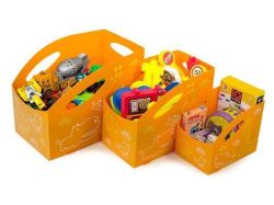 PRIMOBAL  Dětský úložný box L, velký , oranžová, PRIMOBAL
