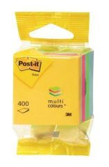 3M POSTIT  Samolepicí bloček, mix barev, 51 x 51 mm, 400 listů, blistr, 3M POSTIT 7100172400