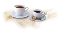 Kávová souprava, porcelánová, 10 cl, ROTBERG Basic, bílá