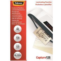 FELLOWES  Laminovací fólie, lesklá, 125 micron, A6, FELLOWES ,balení 100 ks