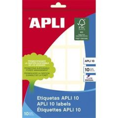 Apli  Etikety, bílá, 20x50 mm, na ruční popis, 150 ks/bal., APLI ,balení 10 ks