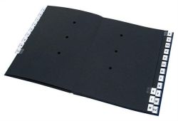 Donau  Třídící kniha, černá, koženka, A4, A-Z, DONAU