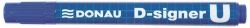 Donau  Permanentní popisovač D-signer U, modrá, 2-4mm, kuželový hrot, DONAU