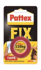 Pattex  Samolepicí páska Pattex Fix 120 kg, červená, oboustranná, 19 mm x 1,5 m, HENKEL