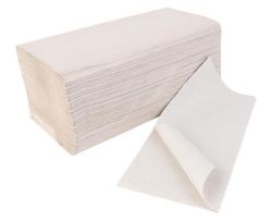 Papírové ručníky Z/V skládané, 1-vrstvé, hnědá, 250 ks, VICTORIA