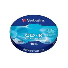 Verbatim  CD-R 700MB, 80min., 52x, DL Extra Protection, Verbatim, 10ks ve fólii ,balení 10 ks