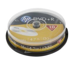 DVD-R, 4,7 GB, 16x, 10 ks, spindle, HP 69315 ,balení 10 ks