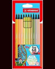 Stabilo  Fixy Pen 68, 10 barev, 1 mm, STABILO 6810-22