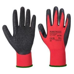 Ochranné rukavice Flex Grip, červeno-černé, latexové, vel. L, A174R8RL