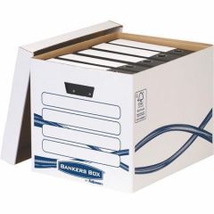 Archivační kontejner Bankers Box Basic Tall, modro-bílá, karton, FELLOWES