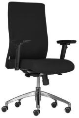 NO NAME  Kancelářská židle BOSTON 24, černá, textilní, chromový podstavec, s loketní opěrkou