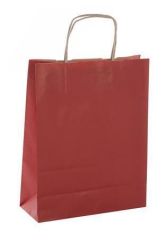 Dárková taška, červená, 24x11x31 cm, APLI ,balení 50 ks