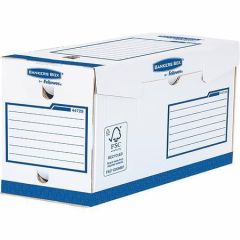 Archivační box Bankers Box Basic, modro-bílá, A4+, 200 mm, extra silný, FELLOWES ,balení 20 ks