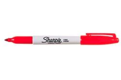 SHARPIE  Permanentní popisovač Fine Point, 1 mm, kuželový hrot, červený, SHARPIE