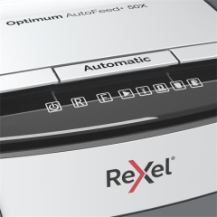 REXEL  Skartovací stroj Optimum AutoFeed+ 50 Pro P4, křížový řez, 50 listů, REXEL