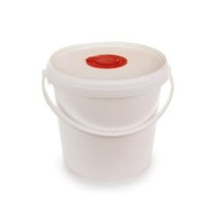Kbelík pro víceúčelové ubrousky, bílá, 6,5 l, se znovu uzavíratelným víkem, SMILESZMJET65V