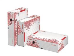 ESSELTE  Rychle-složitelná archivační krabice Speedbox, horizontální, bílá, 80 mm, ESSELTE