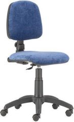 NO NAME  Kancelářská židle Bora, černá základna, čalounění textilie, modrá