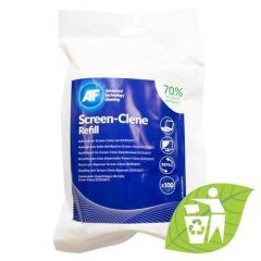 AF  Čisticí ubrousky na obrazovky Screen-Clene Refill, antistatické, náplň, 100 ks, AF SCR100R ,balení 100 ks