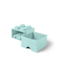 Úložný box se zásuvkou Brick, tyrkysová, LEGO 40051742