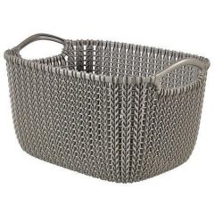 Pletený košík Knit, hnědá, velikost L, plast, CURVER 226165