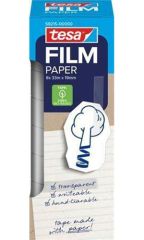 Lepicí páska Tesafilm, transparentní, popisovatelná, papírová, 19 mm x 33 m, 8 ks/balení, TESA 592 ,balení 8 ks
