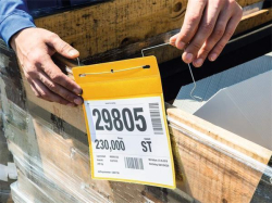 Logistická kapsa, žlutá, A5, horizontální, s drátem, 50 ks / balení, DURABLE 175204 ,balení 50 ks