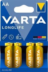 Baterie, AA (tužková), 4 ks, VARTA Longlife Extra