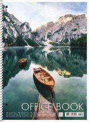 SHKOLYARYK  Spirálový sešit Office book, mix, A4+, čtverečkovaný, 80 listů, SHKOLYARYK