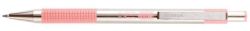 Kuličkové pero F 301, modrá, 0,24 mm, růžové tělo z nerezové oceli, ZEBRA 90707
