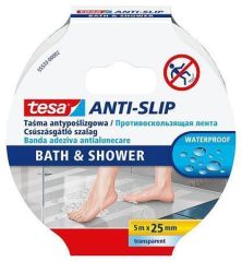 Protiskluzová páska do koupelny Anti-Slip 55533, transparentní, 25 mm x 5m, TESA