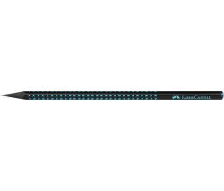 FABER-CASTELL  Grafitová tužka Sparkle Midnight, černá / oceánově modrá, B, trojhranná, FABER-CASTELL 118268