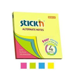 Stick´n  Samolepicí bloček, neonové barvy, 76x76 mm, 100 listů, STICK N 21822 ,balení 100 ks