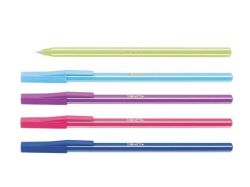 ICO  Kuličkové pero Signetta Mix, mix barev, ve stojánku, 0,7mm, s uzávěrem, modrý inkoust, ICO ,balení 30 ks