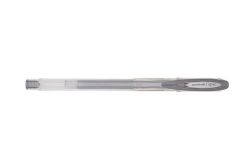 UNI  Gelové pero UM-120, metalická stříbrná, 0,5mm, s uzávěrem, UNI