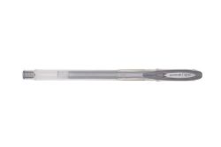 UNI  Gelové pero UM-120, metalická stříbrná, 0,5mm, s uzávěrem, UNI