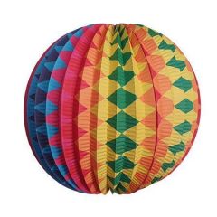 Papírový lampion, barevný, kulatý, 22 cm, 1018014001-1