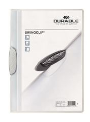 Durable  Desky s rychlovazačem Swingclip® 30, bílá, s klipem, A4, PP, DURABLE