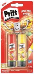 HENKEL  Lepicí tyčinka Pritt, se třpytkami, 2x20 g, HENKEL