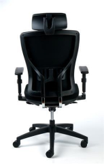 MAYAH  Manažerská židle Greg, nastavitelné područky, textilní, černá, černá základna, MaYAH