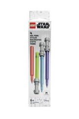 Gelové pero Star Wars, 4 různé barvy, 0,7 mm, světelný meč, sada, LEGO 52875A