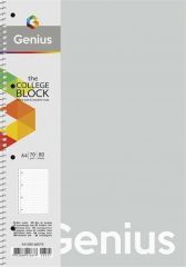 SHKOLYARYK  Spirálový sešit Genius Pastel, mix motivů, linkovaný, A4, 80 listů, PP desky, SHKOLYARYK A4-080-68