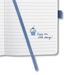 SIGEL  Exkluzivní zápisník “Jolie”, modrá, A5, linkovaný, 87 listů, tvrdé desky, SIGEL JN101
