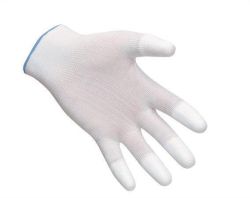 Pracovní rukavice máčené na prstech v polyuretanu, velikost M