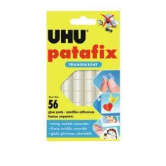 Samolepicí polštářky Patafix, transparentní, 56 ks, oboustranné, UHU 25039