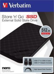 Verbatim  SSD (externí paměť) Store n Go, 512GB, USB 3.2, VERBATIM 53250