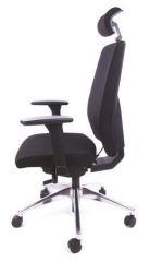 MAYAH  Kancelářská židle Air, s nastavitelnými područkami, exkluzivní černé čalounění, MAYAH CM4013
