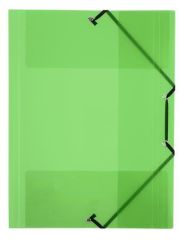 Viquel  Desky s gumičkou PropyGlass, transparentní, zelená, PP, 15 mm, A4, VIQUEL 113373-08