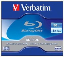 Verbatim  BD-R Blu-Ray, DL, 50GB, 6x, Verbatim, jewel box